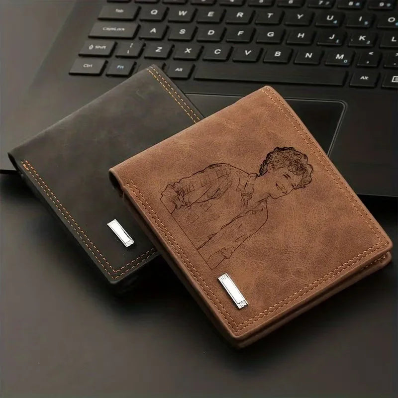 Custom Photo Wallet for Men – Personalised Picture & Text Engraved Bifold Wallet