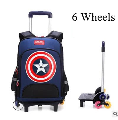 School Rolling backpacks for boys Travel bags for kid Boy's School wheeled backpack wheeled bag for School Trolley bag On wheels