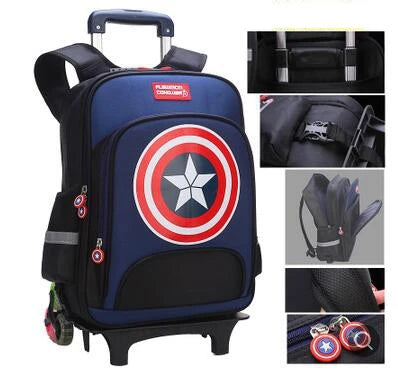 School Rolling backpacks for boys Travel bags for kid Boy's School wheeled backpack wheeled bag for School Trolley bag On wheels