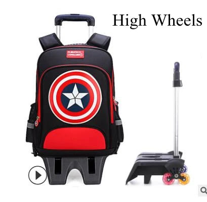 School Rolling backpacks for boys Travel bags for kid Boy's School wheeled backpack wheeled bag for School Trolley bag On wheels