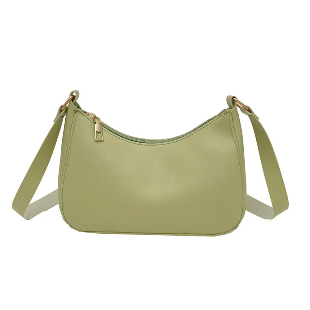 WOMEN'S Bag Underarm Bag  Handbags Retro Solid Color PU Leather Shoulder Underarm Bags Casual Women Hobos Handbags