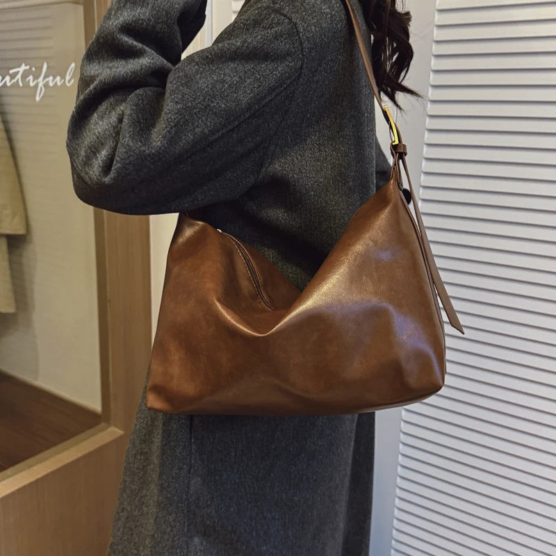 Crossbody Bags for Women Large Capacity Simple Design Handbags Solid Shoulder Bags Female Casual Travel Shopping Commuting Totes