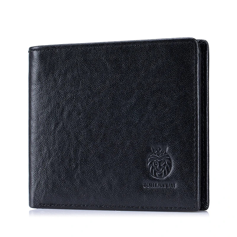 Genuine Leather Wallet for Men 9 Cards Mens Wallet Bifold Rfid Blocking with 2 ID Windows Card Holder Wallet