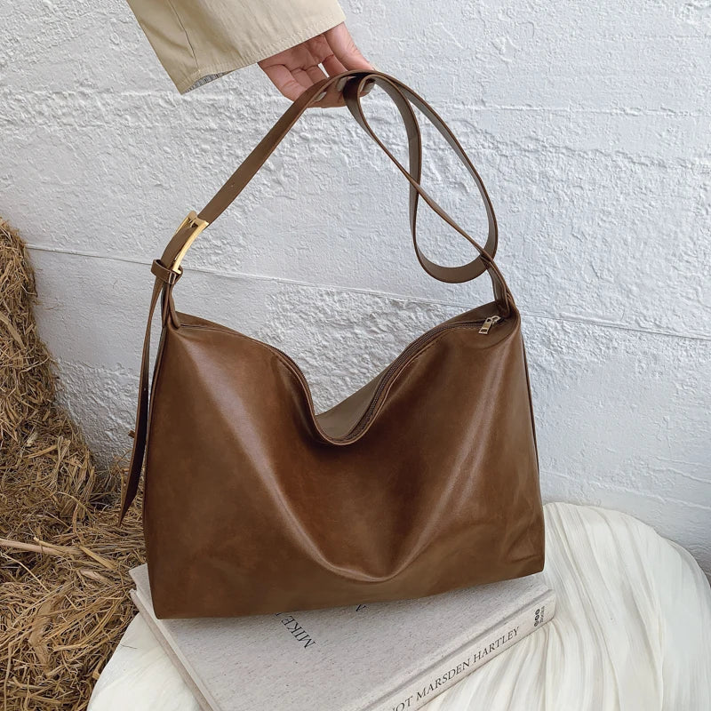 Crossbody Bags for Women Large Capacity Simple Design Handbags Solid Shoulder Bags Female Casual Travel Shopping Commuting Totes