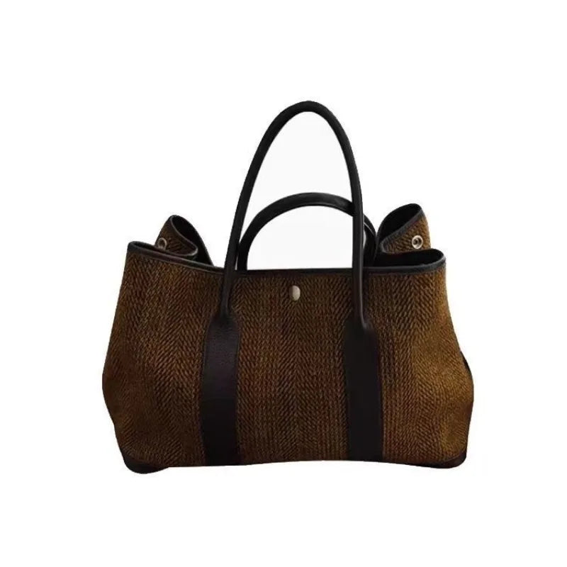 2025 New Women Bag with Fashionable Temperament Single Shoulder Hand-held Large Bags Simple and Versatile Backpacks