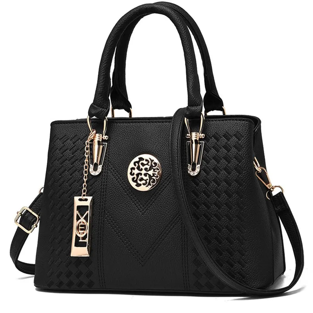 Women's Embroidered PU Leather Handbag – Large Shoulder & Messenger Bag