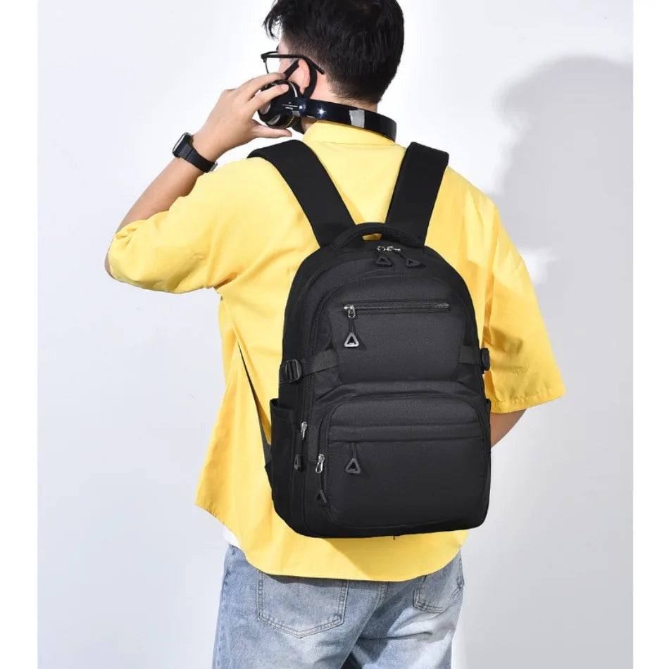 Schoolbag Junior High School Students Simple Peplum Shoulder Bags Campus Lightweight Large Capacity Travel Backpacks
