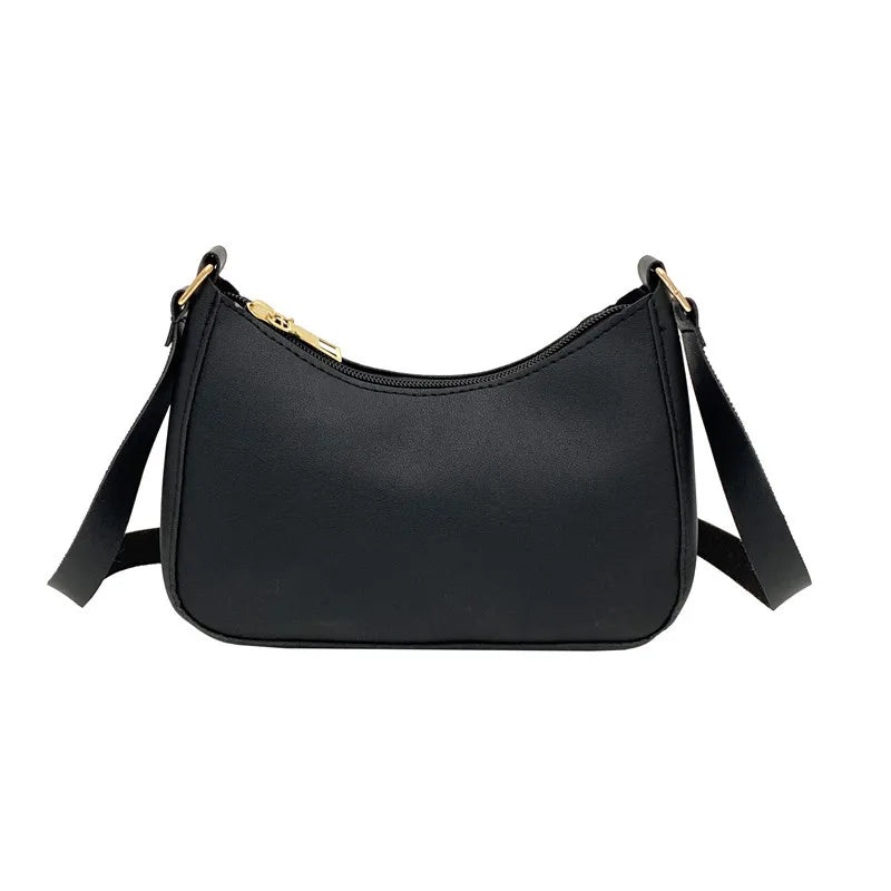 Women's Retro PU Leather Underarm Bag – Casual Shoulder & Crossbody Handbag