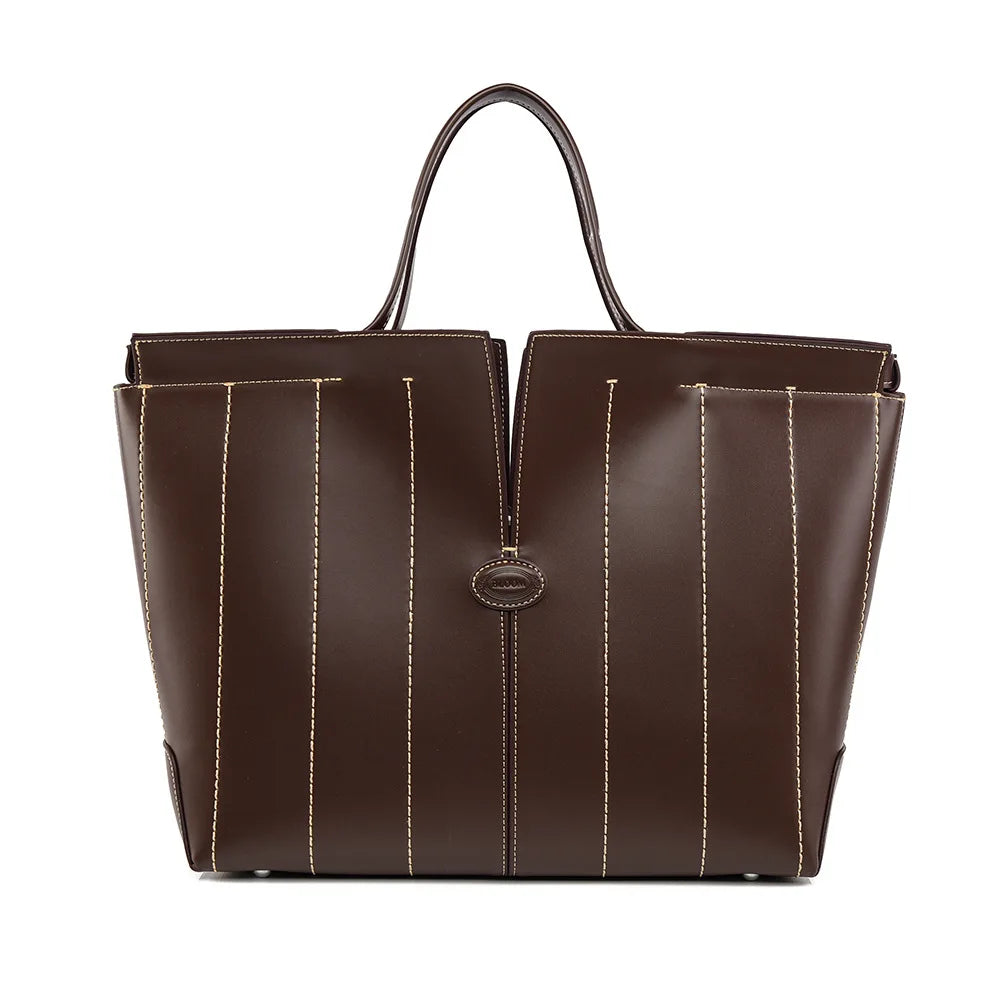Women's Waterproof PU Leather Tote Bag – Large Commuter & Shopping Shoulder Bag