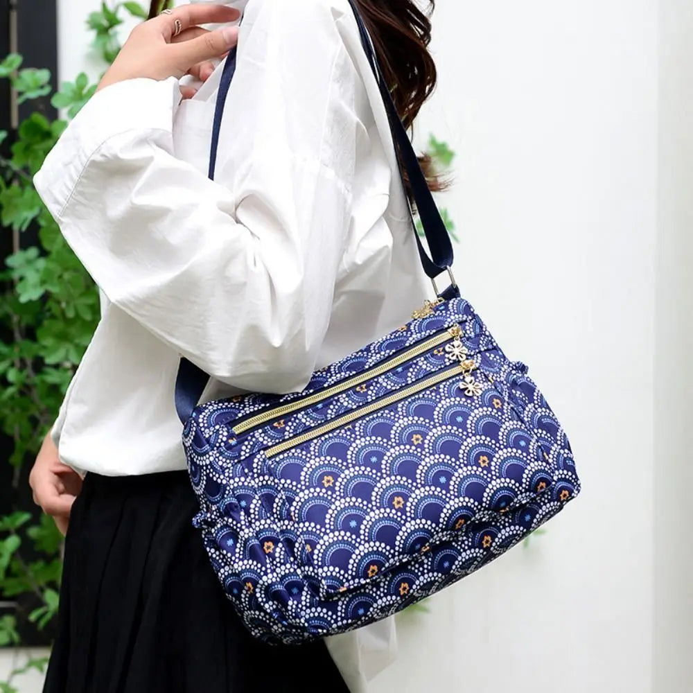 Women's Bag New Large-capacity Mummy Handbag Solid Color Waterproof Single-shoulder Diagonal Bag Elderly Oxford Totes