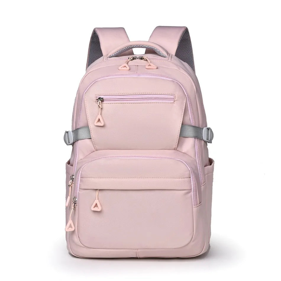 Schoolbag Junior High School Students Simple Peplum Shoulder Bags Campus Lightweight Large Capacity Travel Backpacks