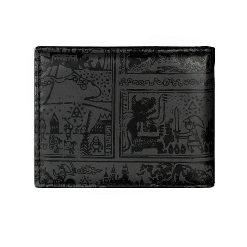 Men's Gaming Print PU Wallet – Unisex Fashion Bifold with Card & Note Slots