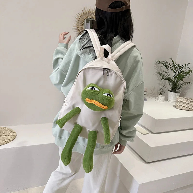 Funny Frog Children's Backpack Boys and Girls Fashion Children School Bags