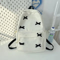 Women Bow School Bag for Students Korean Fashion Backpack Large Capacity Black Japanese Style Schoolbag Design Y2k Backpacks New