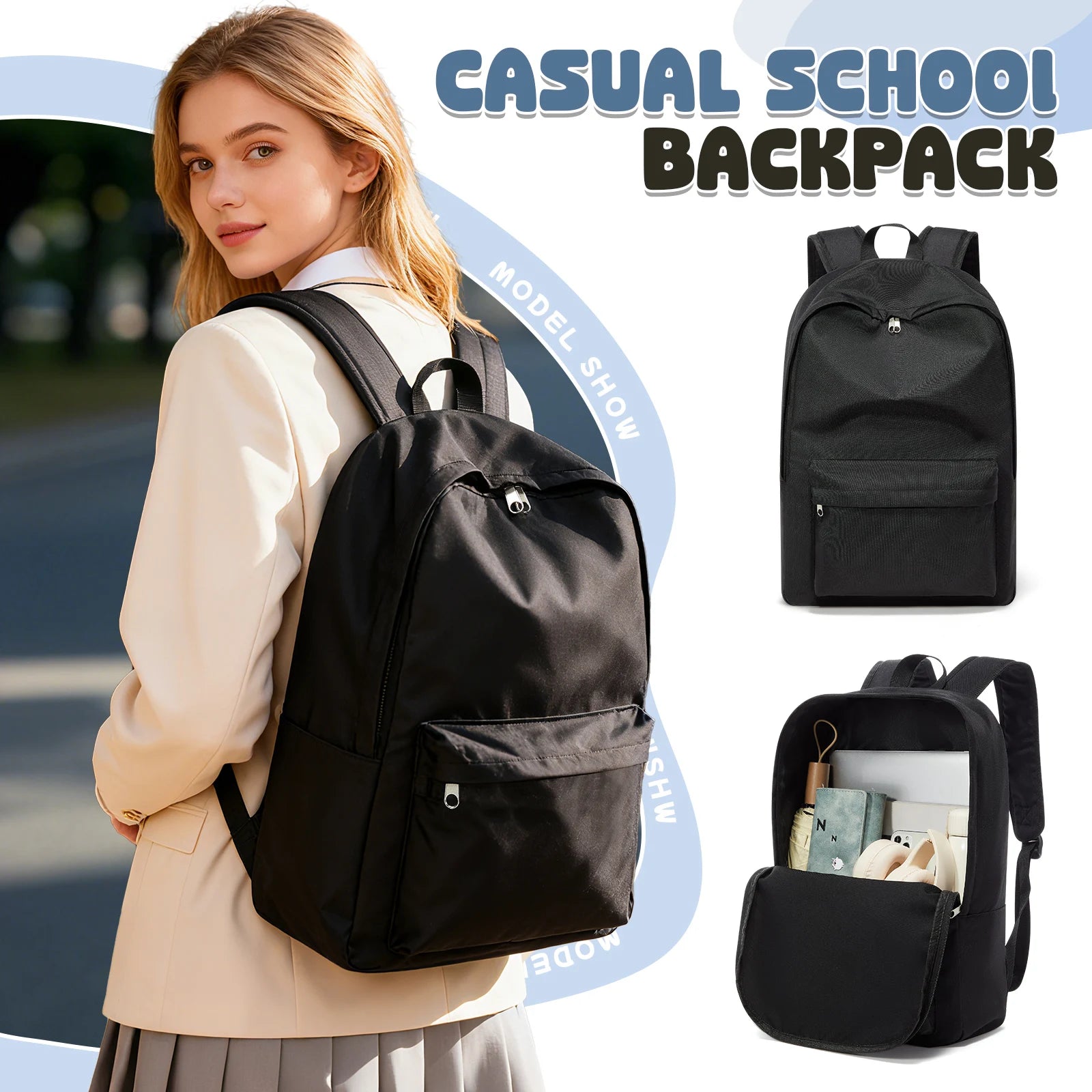 School Backpack for High School &university Teens Backpack Fashion Large Student Backpack Girls School Bag Women Backpack Leisure Backpack