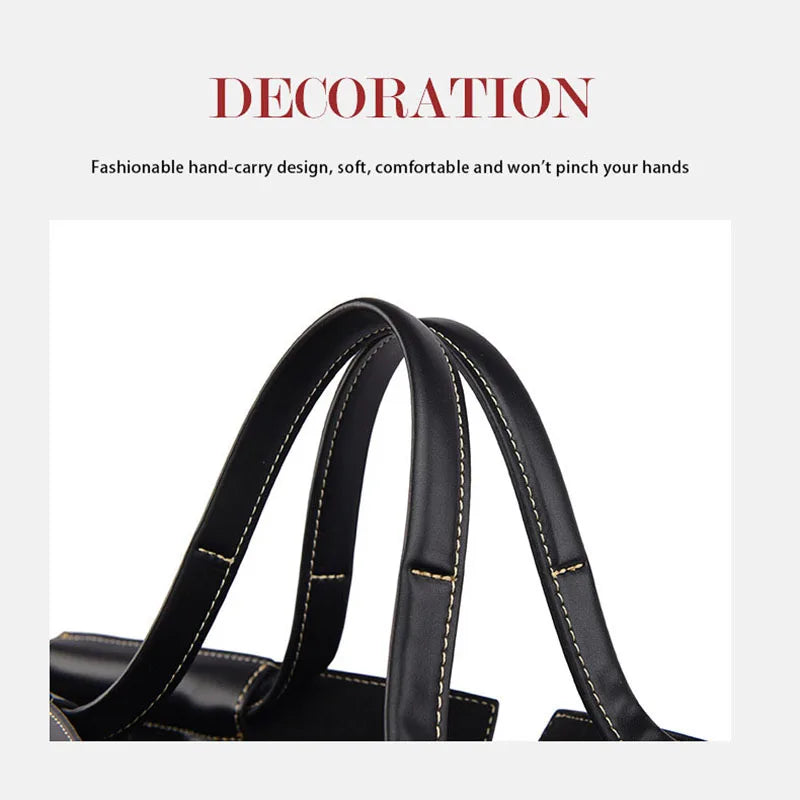 Women's Tote Bag, Large-Capacity Briefcase, Simple Casual Bag, High-End Handbag, Shopping Bag, Outdoor Commuting Shoulder Bag