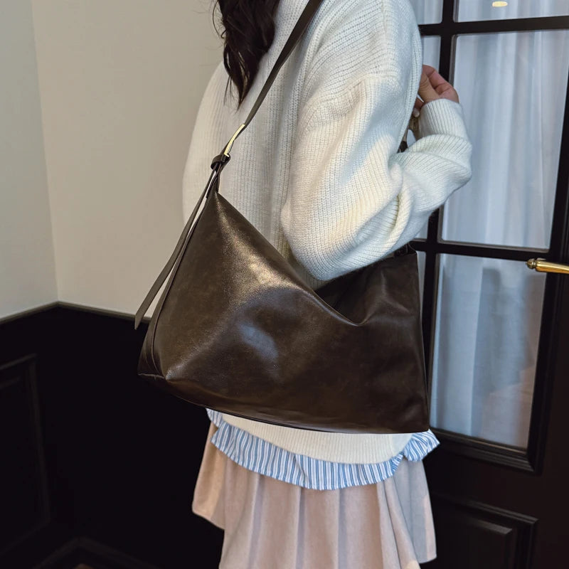 Crossbody Bags for Women Large Capacity Simple Design Handbags Solid Shoulder Bags Female Casual Travel Shopping Commuting Totes