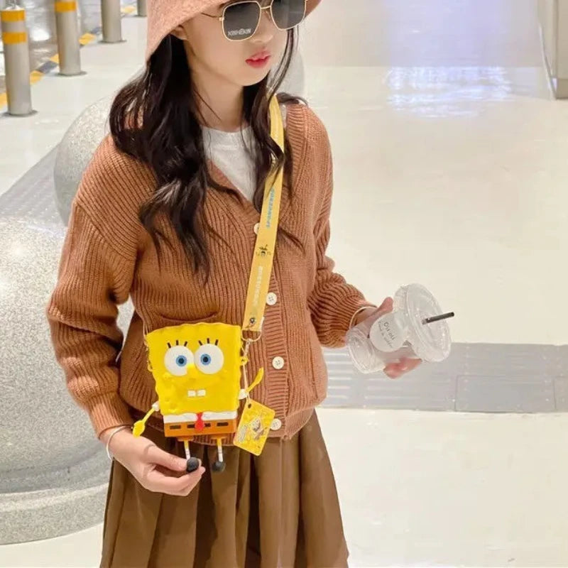 New Original cartoon SpongeBob SquarePants Kids Shoulder Bags Girl and Boys Cute gift Bag