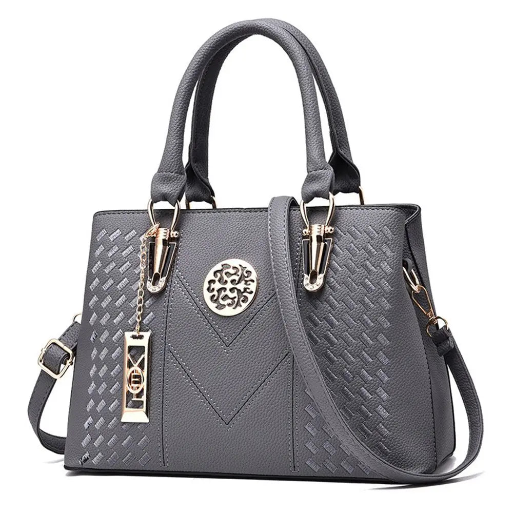 Women's Embroidered PU Leather Handbag – Large Shoulder & Messenger Bag