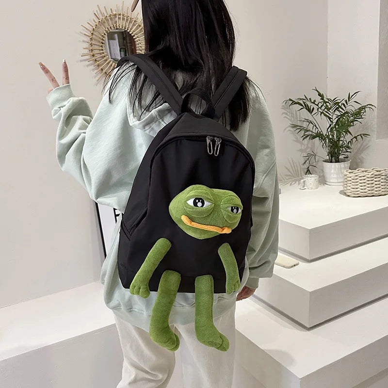 Funny Frog Children's Backpack Boys and Girls Fashion Children School Bags